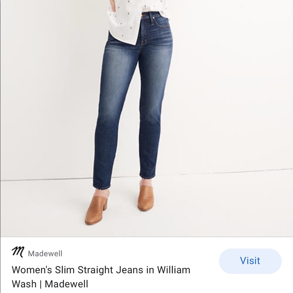 Madewell sim straight jean